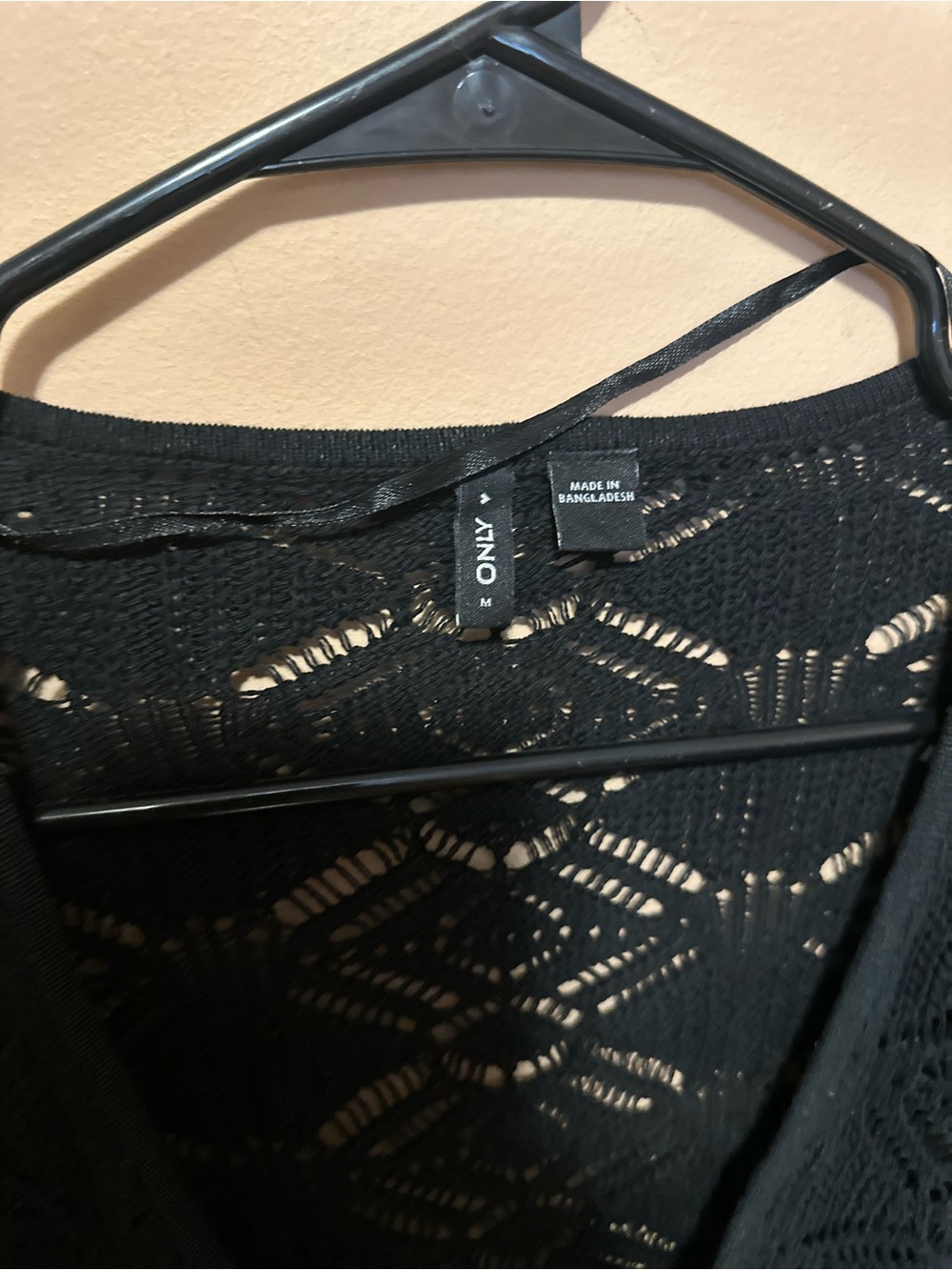 Only Black  Crochet Top